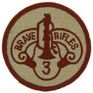  U.S. Army 3rd Armored Cavalry Brave Rifles Patch Brown 3 