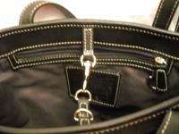 Authentic COACH Tote Bucket Handbag Black Signature 6612 Purse Used 1X 