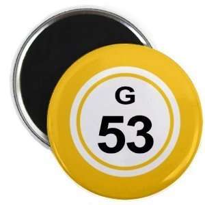  Creative Clam Bingo Ball G53 Fifty three Yellow 2.25 Inch 