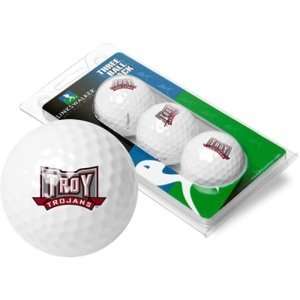  Troy State Trojans NCAA 3 Golf Ball Sleeve Pack Sports 