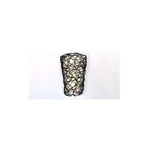 Wicker With A Flicker Interlocking Twine Wireless Sconce with Timer 