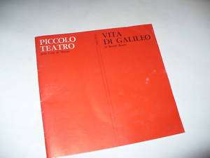PICCOLO TEATRO STREHLER BRECHT VITA DI GALILEO 63 64  