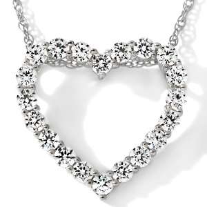 20ct Absolute™ Prong Set Heart Pendant with 18 Chain 