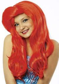 Girls Red Mermaid Wig   Costume Wigs