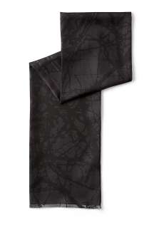 Paul Smith Accessories  Black Spot Leopard Print Velvet Dress Scarf 