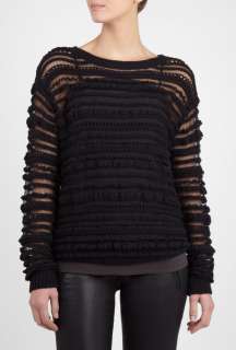 Vanessa Bruno Athe  Black Loose Open Knit Sweater by Vanessa Bruno 