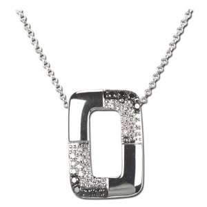 14K White Gold Black White Diamond Necklace Diamond quality AA (I1 I2 