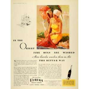 1930 Ad Eureka Vacuum Cleaners Artist Harry Slater   Original Print Ad 