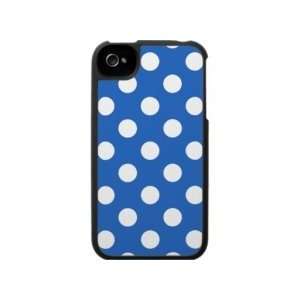 500+ Fashion Styles of Polka Dot Ipone4 Case   Black Edge Cobalt Blue 