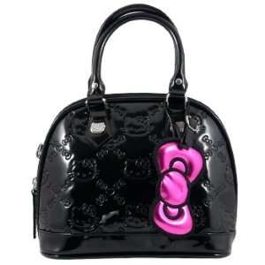   Hello Kitty Small Black Patent Embossed Purse Tote Bag Toys & Games