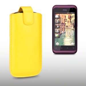  HTC RHYME PU LEATHER CASE, BY CELLAPOD CASES YELLOW 