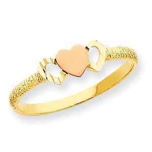  14K Two Tone Heart Ring Jewelry