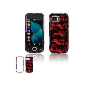 com Samsung A897 Mythic Graphic Case   Red/Black Floral Swirls Cell 