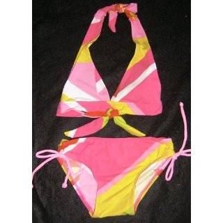   6X 2 piece Swimwear Triangle Top Bikini Shiny Pink on Pink Clothing