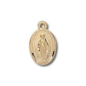 Kids Girls Boys Gold Layered Over Sterling Silver Miraculous Medal St 