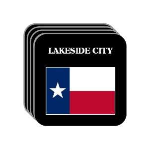  US State Flag   LAKESIDE CITY, Texas (TX) Set of 4 Mini 
