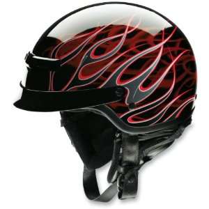  Z1R Nomad Hellfire Helmet, Black/Red, Size Sm, Helmet 