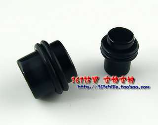 1PCS 8g 6g 4g 2g 0g 00g 12mm UV AcryliC Black Ear PluGs TunneL double 