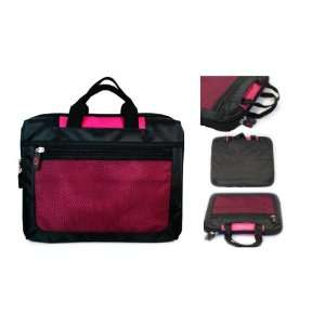 Magenta Laptop Bag for your 17 inch Gateway NV 77H05U Notebook + An 