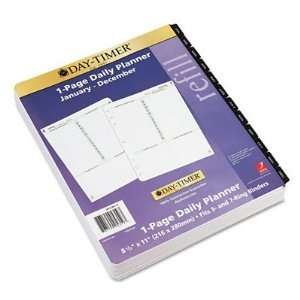  o Day Timer o   Planner Refill, One Page Per Day, 8 1/2 x 