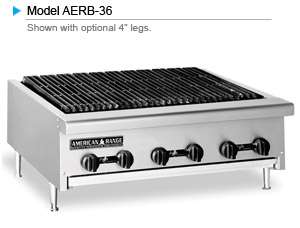 American Range 24 Radiant Gas Charbroiler AERB 24  