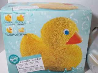 Wilton 3D RUBBER DUCKY CAKE PAN Mold #2109 2094 With Box EUC  