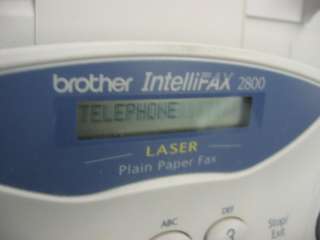 Brother IntelliFAX 2800 Used B/W Laser Fax Machine  