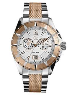 Gc Swiss Made Timepieces Watch, Mens Chronograph Two Tone Stainless 