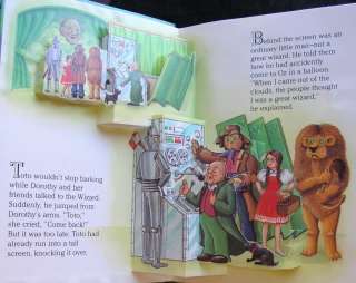 WONDERFUL WIZARD OF OZ Pop Up 3 Book LOT Cyclone Books  