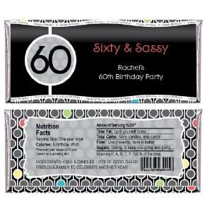   60th Birthday   Personalized Candy Bar Wrapper Birthday Party Favors