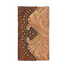 American West Appaloosa Tooled Leather Address Book Checkbook Cover