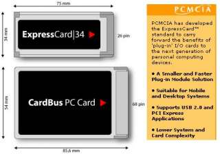 in 1 PCMCIA ExpressCard USB 2.0 Firewire Combo  