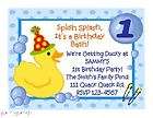 rubber duck ducky boys blue birthday party invitation s $ 1 00 listed 