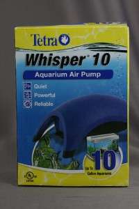 NEW Original Box Tetra Fish Aquarium Whisper 10 Air Pump 10 Gallon 