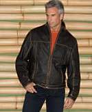   Tommy Bahama Rocker Canyon Leather Jacket  