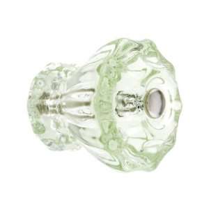  Large Fluted Depression Green Glass Cabinet Knob With 