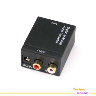 Digital SPDIF Optical to Analog RCA Audio Converter  