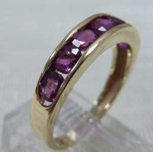 Ruby Yellow Gold Channel set Wedding Anniversary Ring  