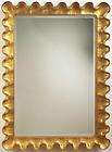 CARVERS GUILD WAVE MODERNE MIRROR   ANTIQUE GOLD WITH BEVELED GLASS