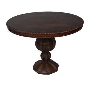   Round Pedestal Dining Table w Antique Cherry Finish