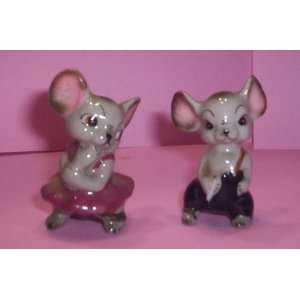  Porcelain Mouse Figurines from Japan 