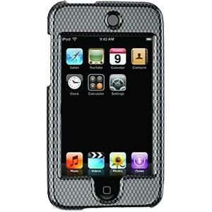 Apple iPod Touch 2 Carbon Fiber Snap On Protector Case Faceplate Cell 