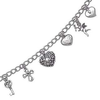 Sweet Hearts Charm Bracelet   Silver (7.5).Opens in a new window