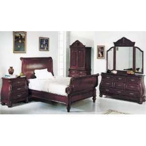   Pc Queen Bedroom Set Dresser, Mirror, TV Armoire