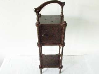 ANTIQUE IDEAL ART CRAFT HUMIDOR SMOKERS STAND CABINET  