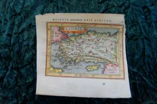   CONSTANTINOPLE ANATOLIA TURKEY ASIA MINOR MAP ORTELIUS 1602 AD #A467S