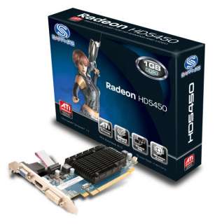 New Sapphire Radeon HD5450 1GB DDR3 PCI E HDMI/DVI/VGA  