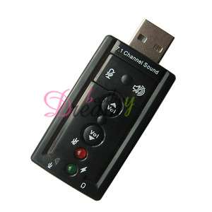 USB 2.0 3D Virtual 7.1 Ch Audio Sound Card External  