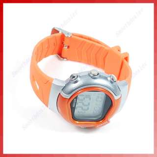   Monitor Stop Watch Calorie Counter Fitness Exercise Orange 009  