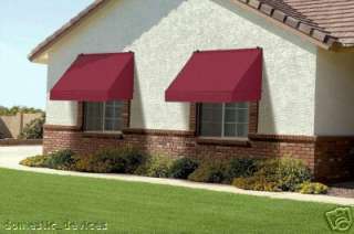Classic Retractable Window Awning   Burgundy Awnings  